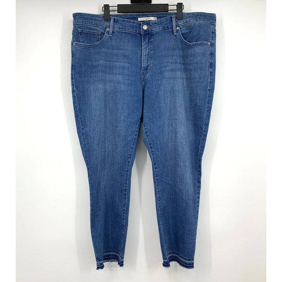 Levi's Denim - Levis Jeans Shaping Skinny 311 Blue Raw Hem High Rise